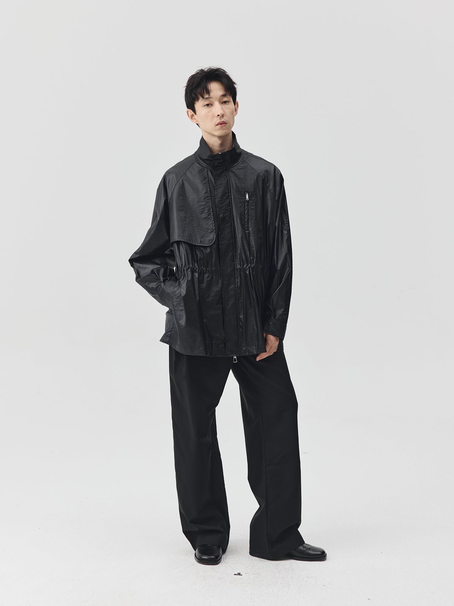 Adjustable Waist Shining Finish Jacket