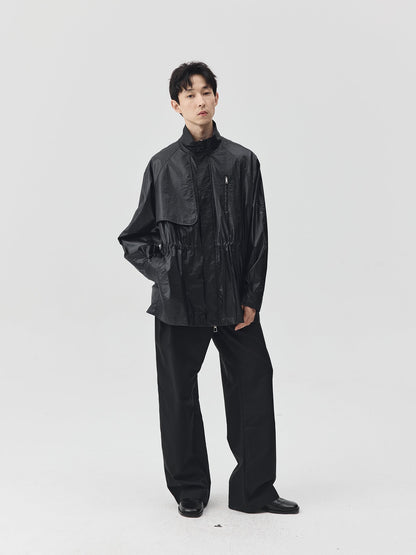 Adjustable Waist Shining Finish Jacket