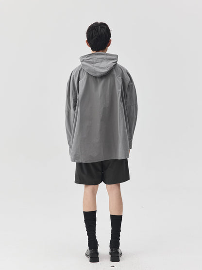 Washed Workwear Style Long Jacket