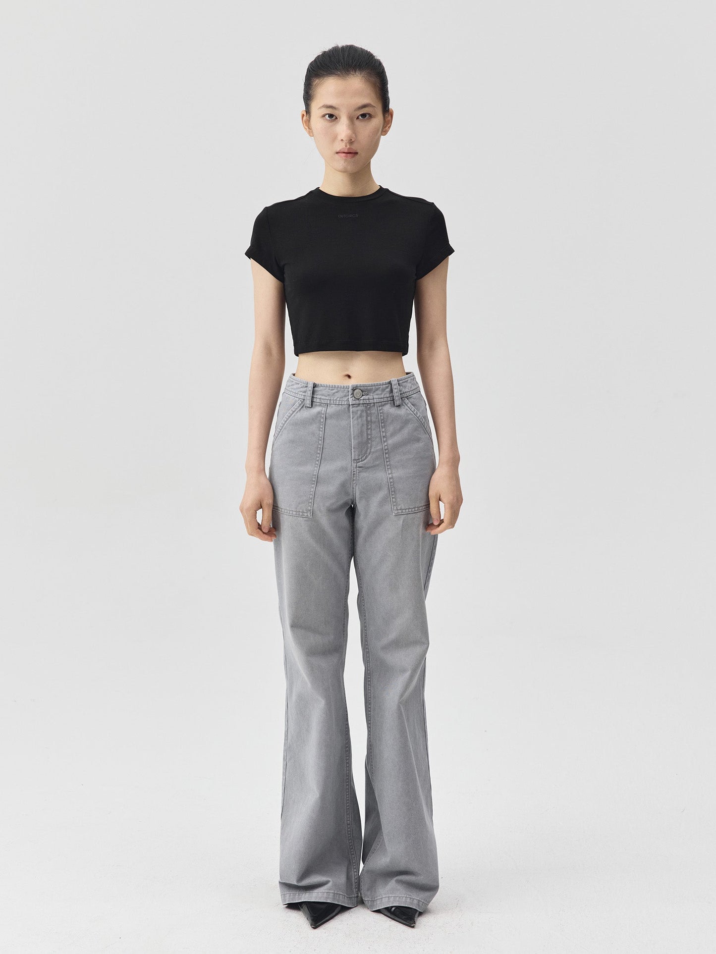 Snow Pattern Grey Jeans