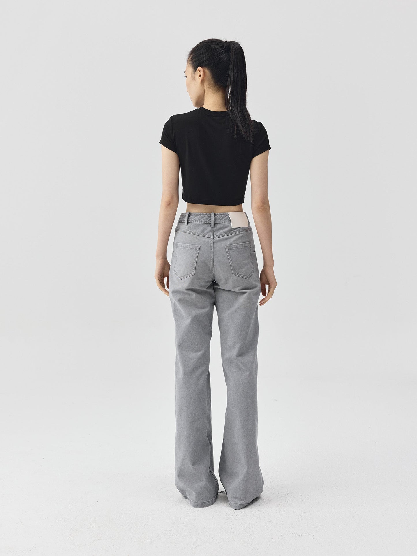Snow Pattern Grey Jeans