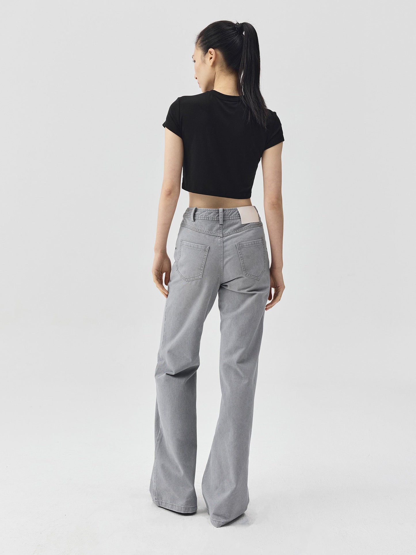 Snow Pattern Grey Jeans
