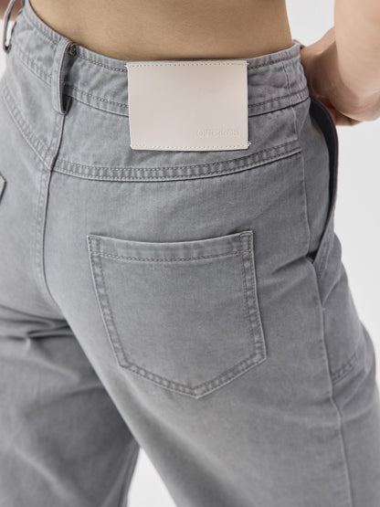 Snow Pattern Grey Jeans