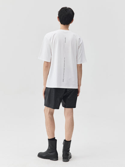 Slogan Print Boxy-Fit T-Shirt