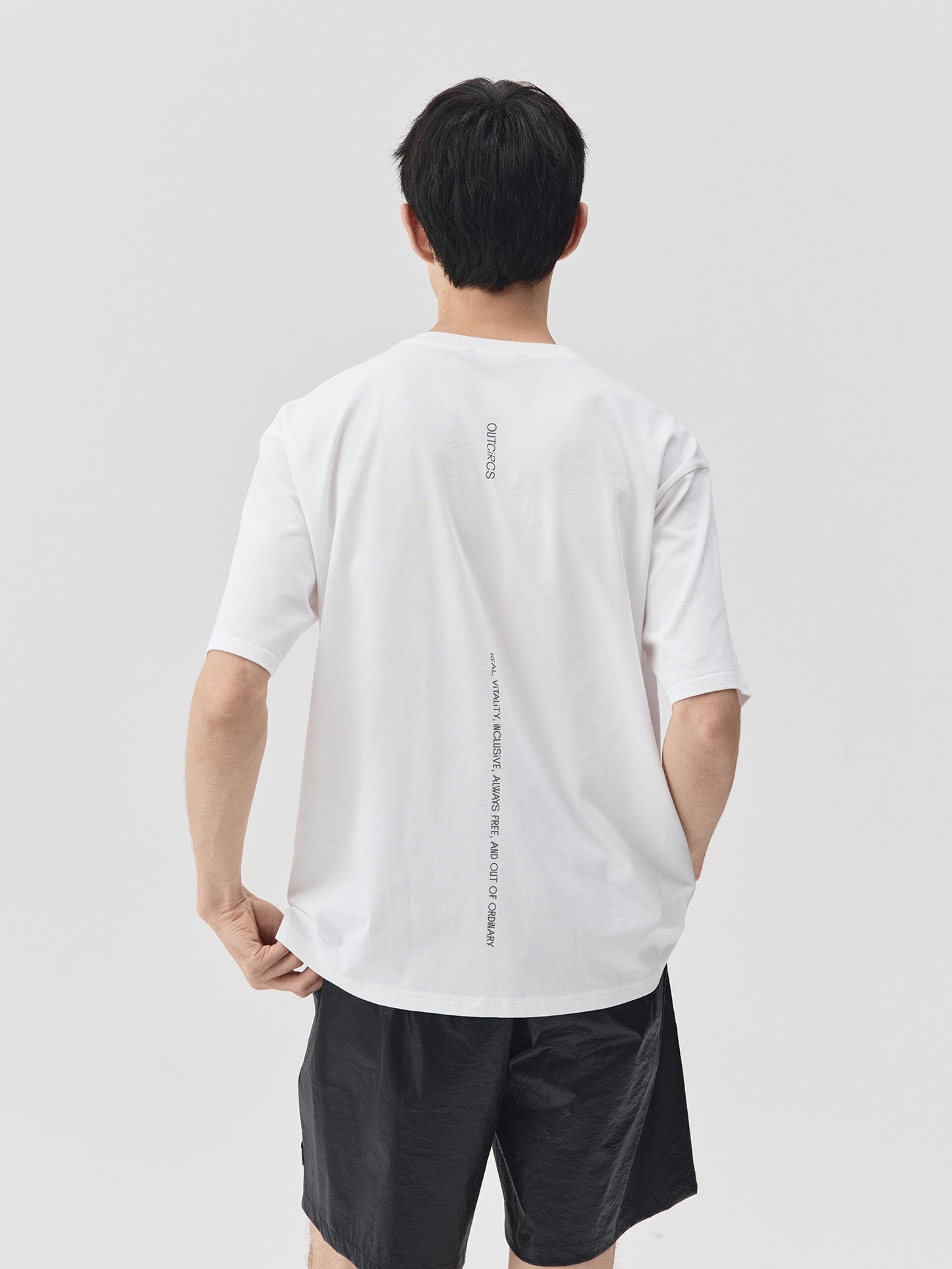 Slogan Print Boxy-Fit T-Shirt