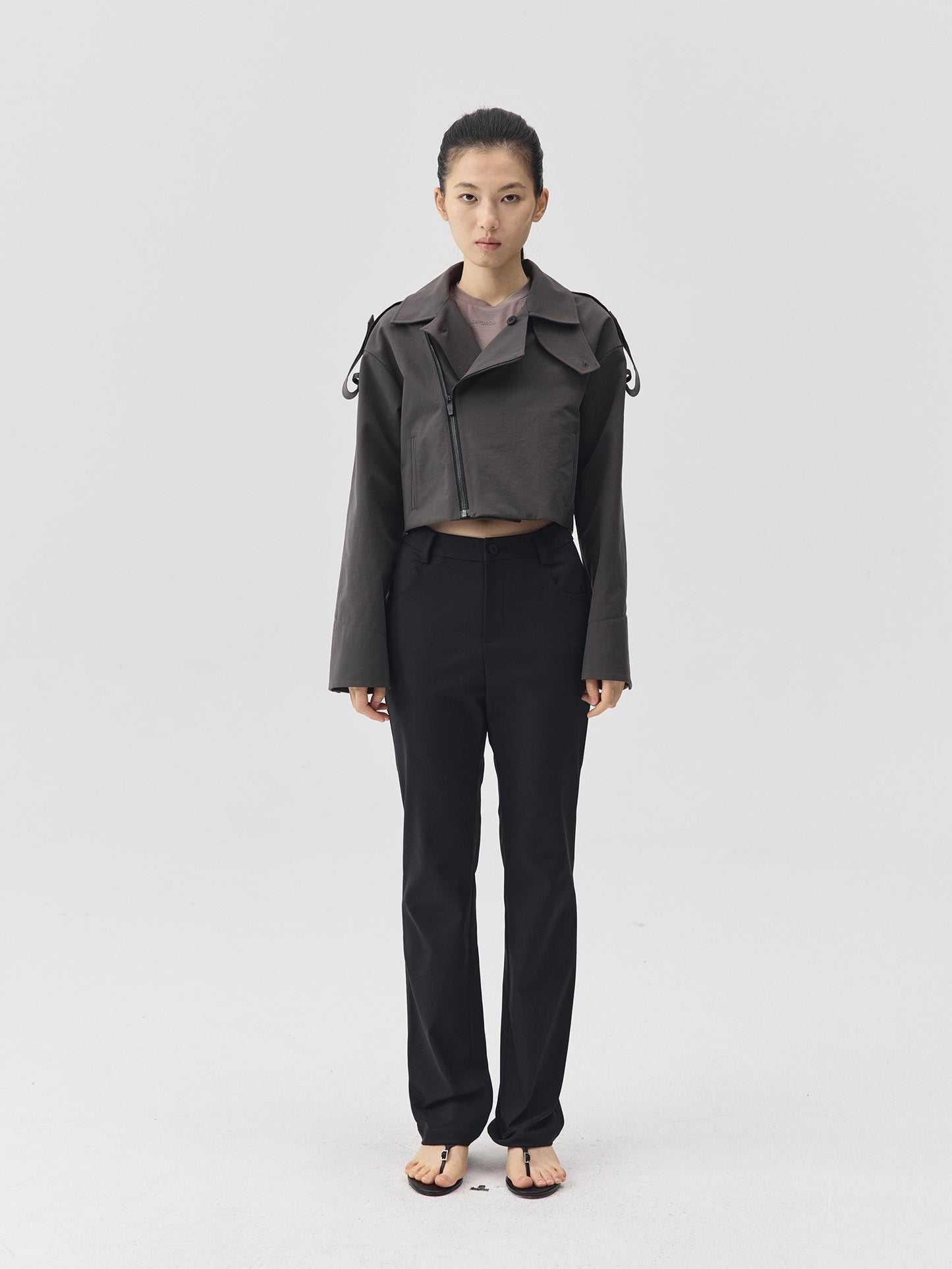 Minimal Slim Straight-Leg Trousers
