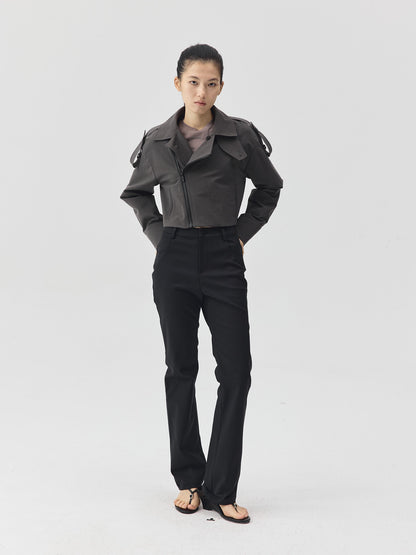 Minimal Slim Straight-Leg Trousers