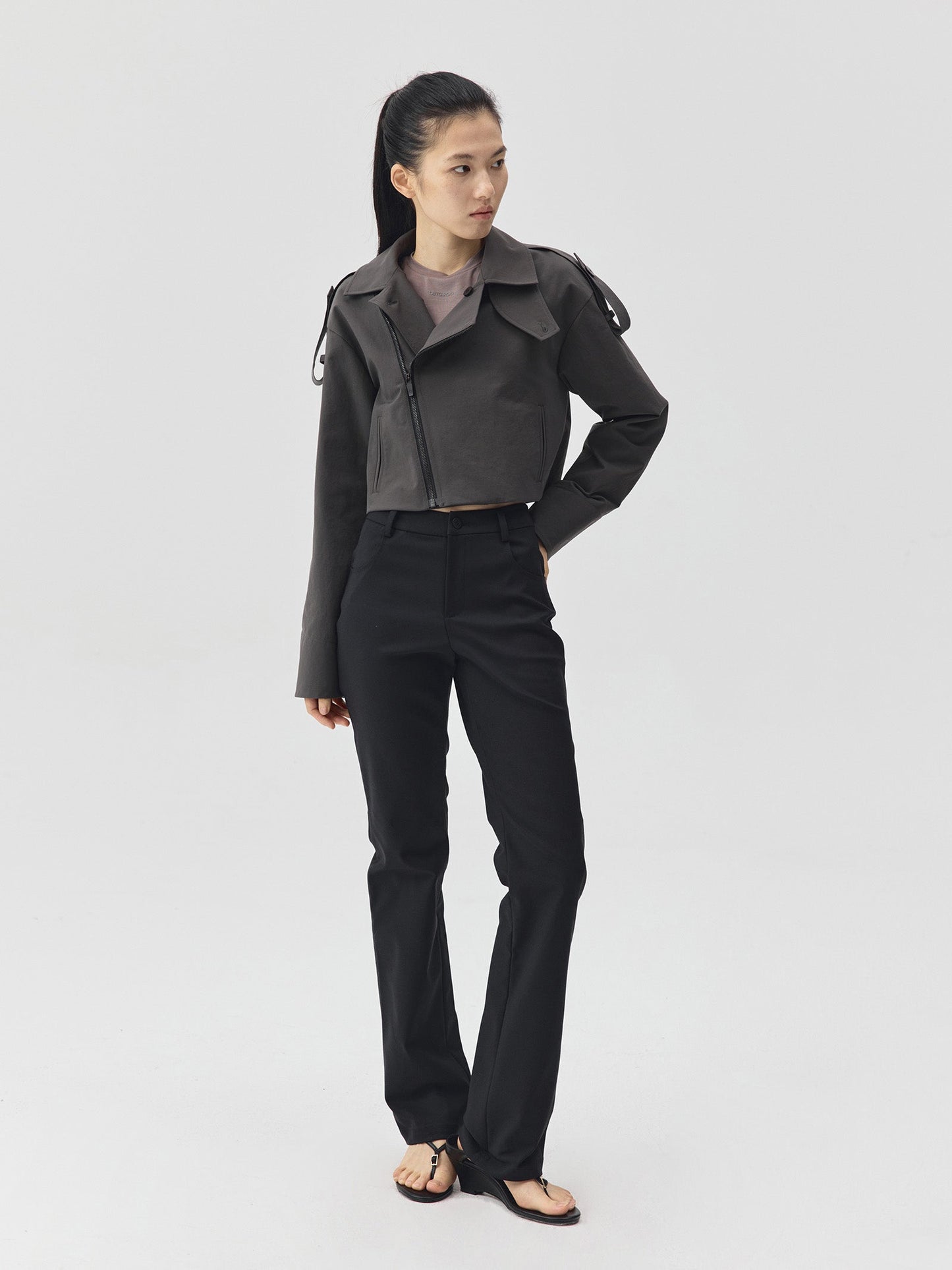 Minimal Slim Straight-Leg Trousers