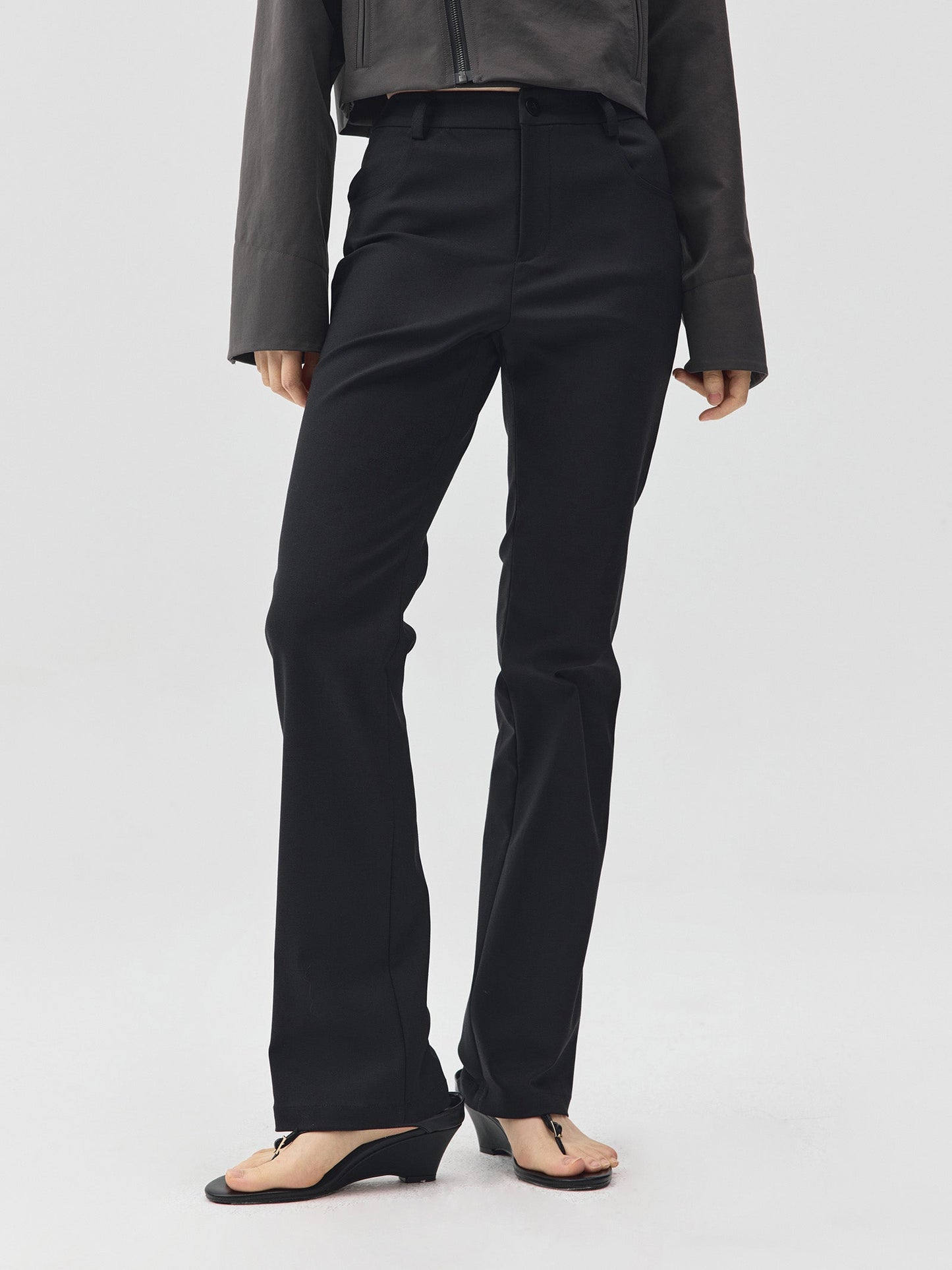 Minimal Slim Straight-Leg Trousers