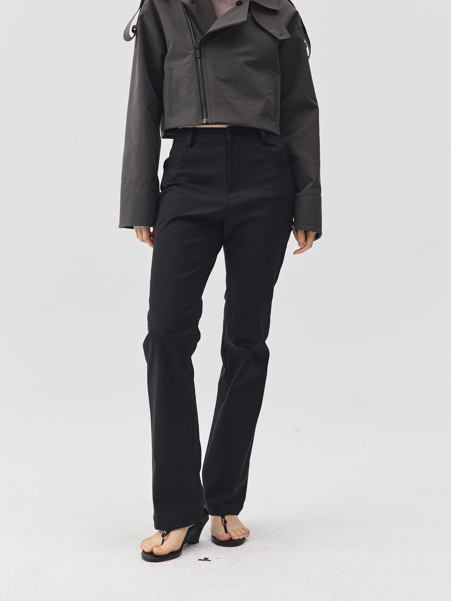 Minimal Slim Straight-Leg Trousers