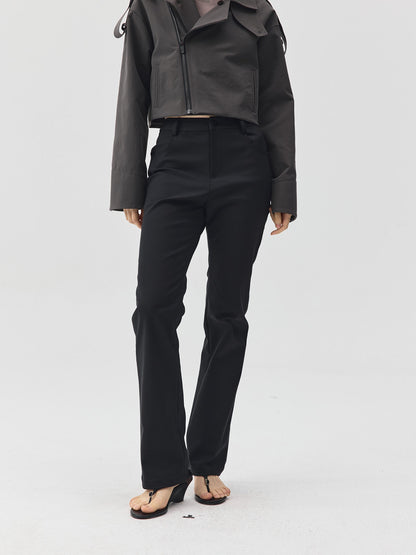 Minimal Slim Straight-Leg Trousers