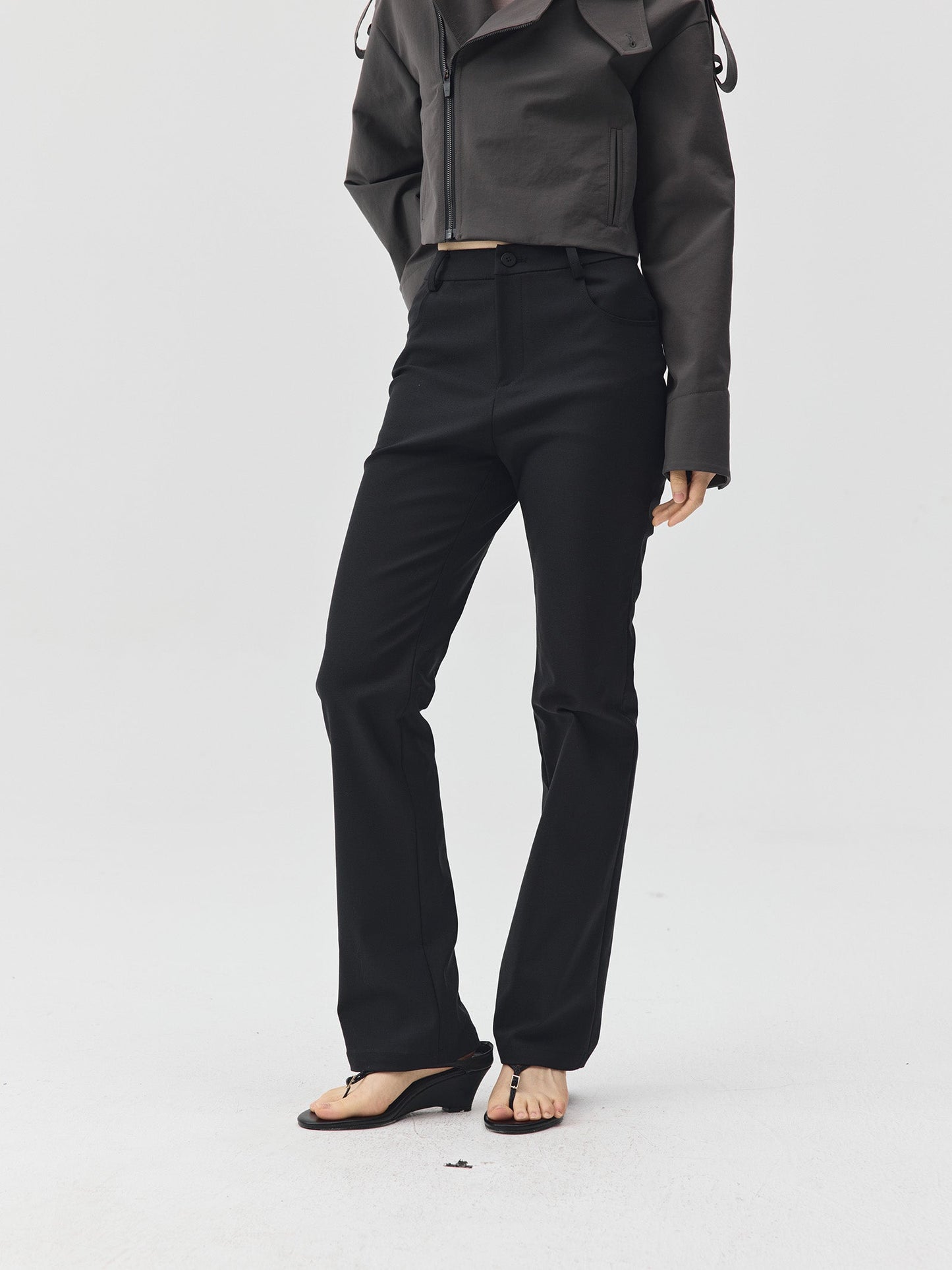 Minimal Slim Straight-Leg Trousers