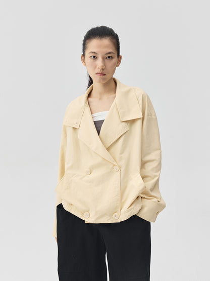 Double Breasted Cropped Jacket