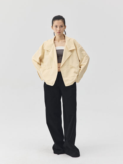 Double Breasted Cropped Jacket
