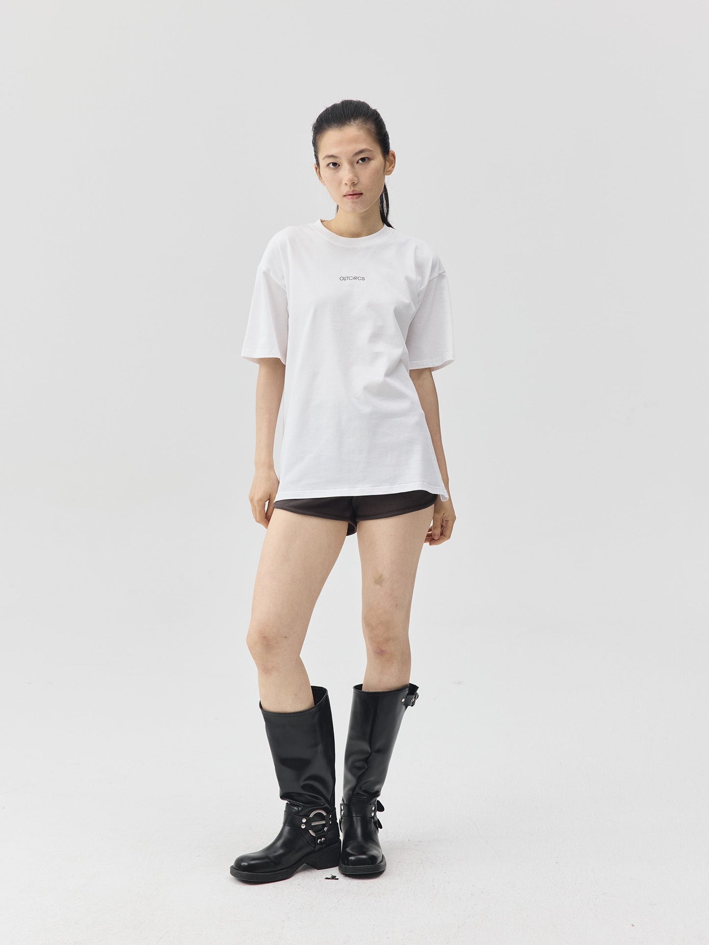 Slogan Print Boxy-Fit T-Shirt