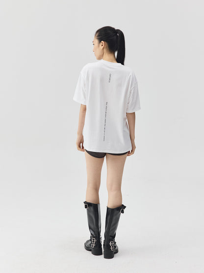 Slogan Print Boxy-Fit T-Shirt