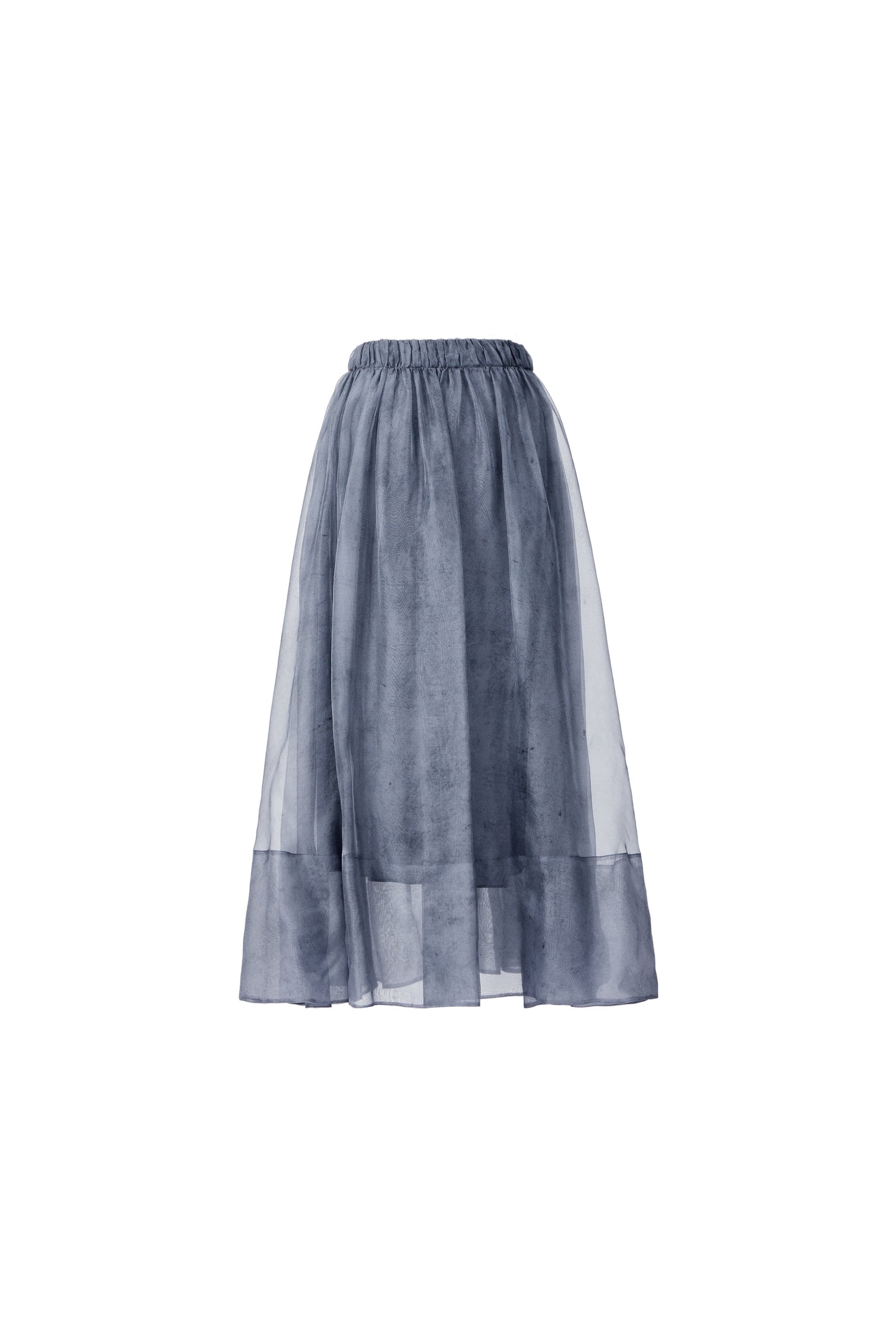 Grey-Blue Mottled Gauze Fairy Pleated Skirt