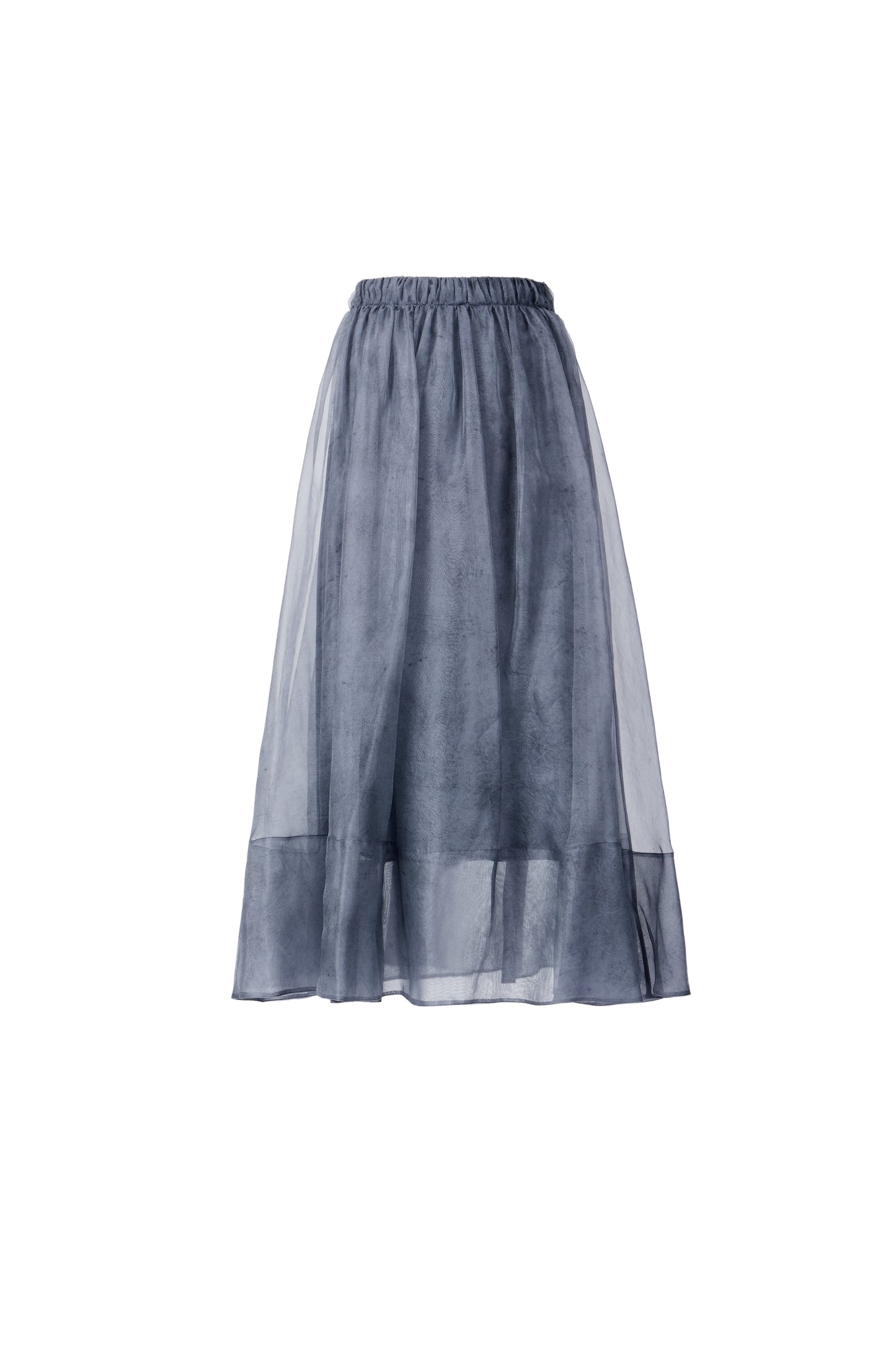 Grey-Blue Mottled Gauze Fairy Pleated Skirt