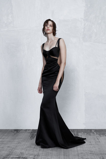 Cut-Out Mermaid Evening Dress