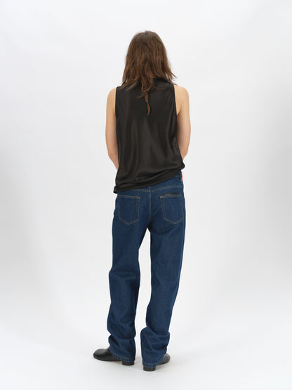 Satin Tank with Invisible Zipper