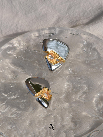 Crater Triangle Earrings