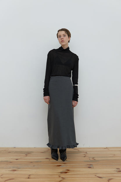 BASIC TURTLE NECK TOP LIGHT BLACK