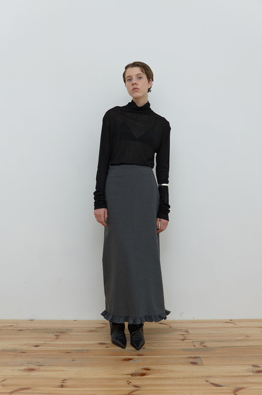 BASIC TURTLE NECK TOP LIGHT BLACK