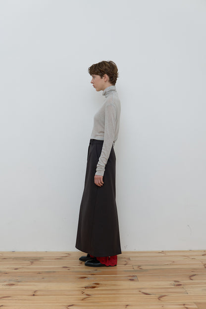 BASIC TURTLE NECK TOP LIGHT GREY