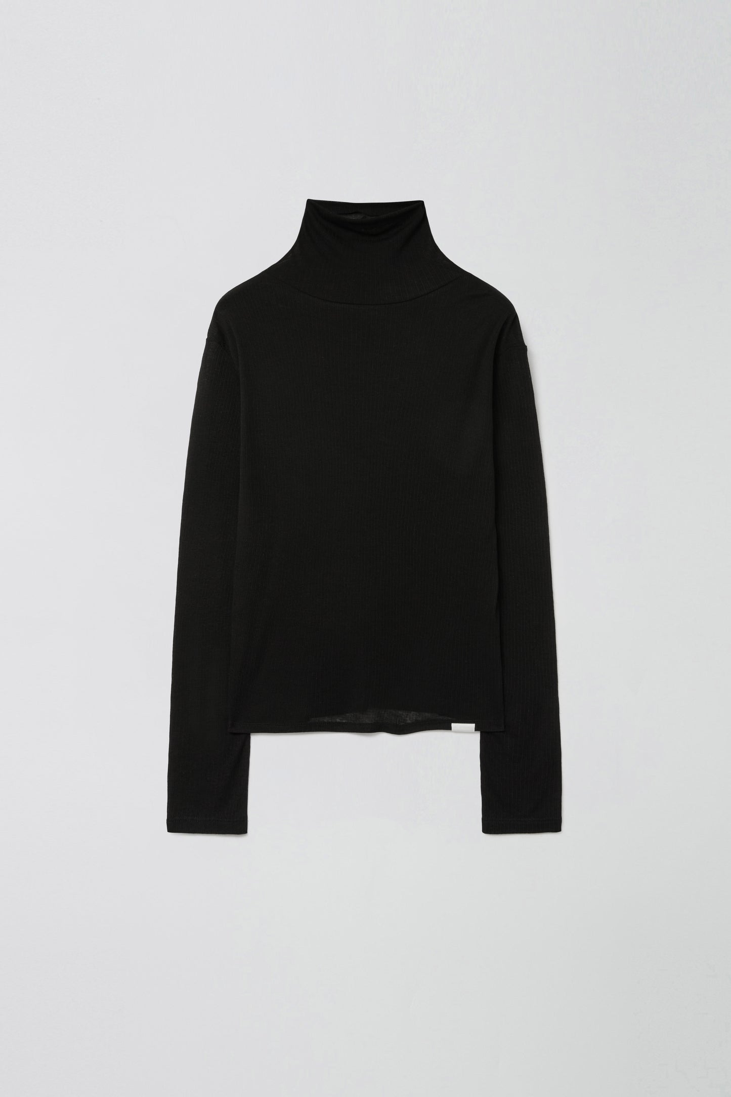 BASIC TURTLE NECK TOP LIGHT BLACK