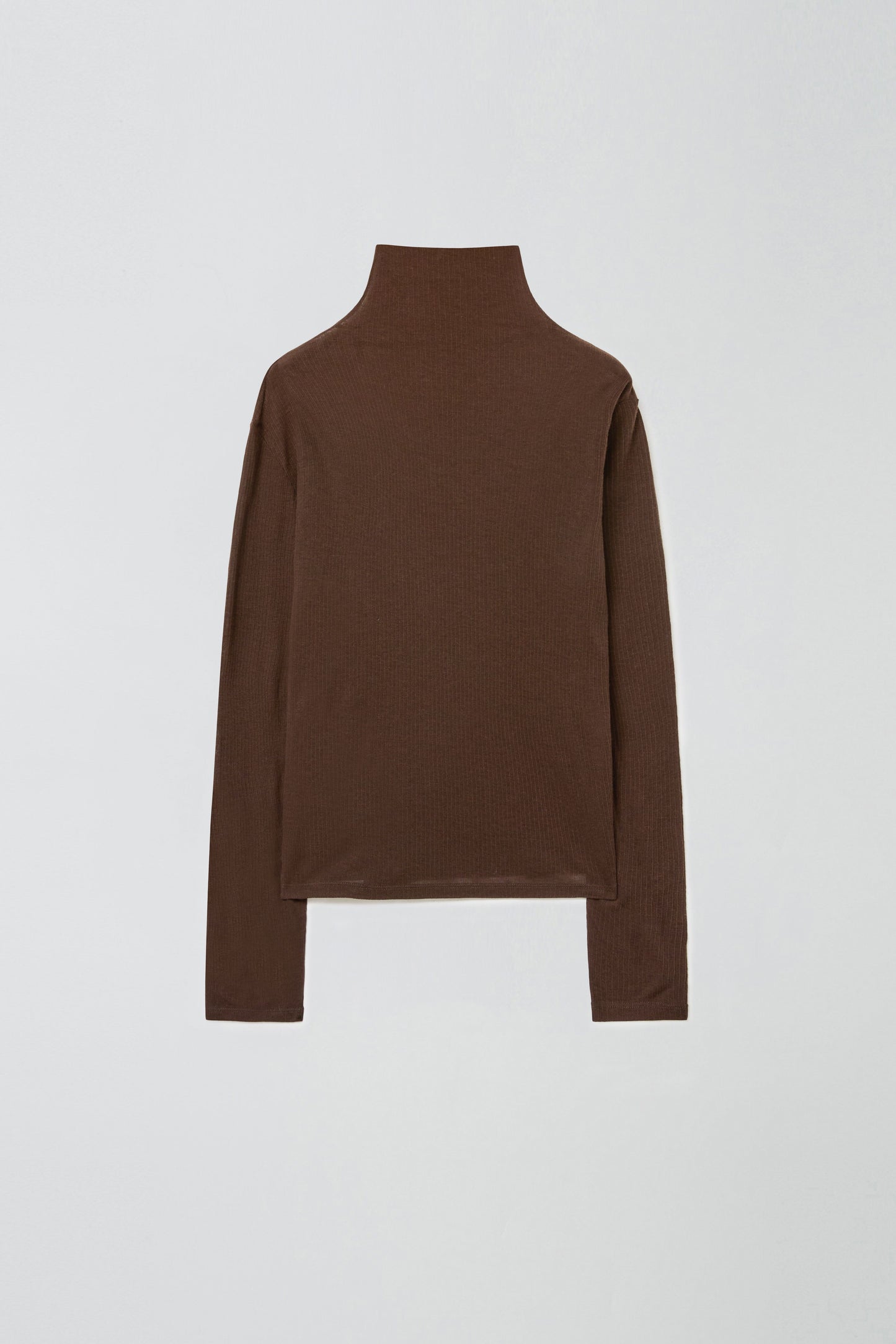 BASIC TURTLE NECK TOP LIGHT BROWN