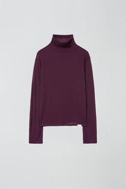 BASIC TURTLE NECK TOP LIGHT PURPLE