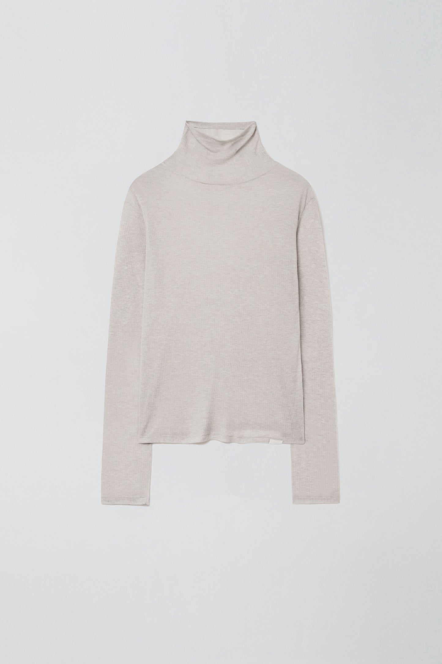 BASIC TURTLE NECK TOP LIGHT GREY