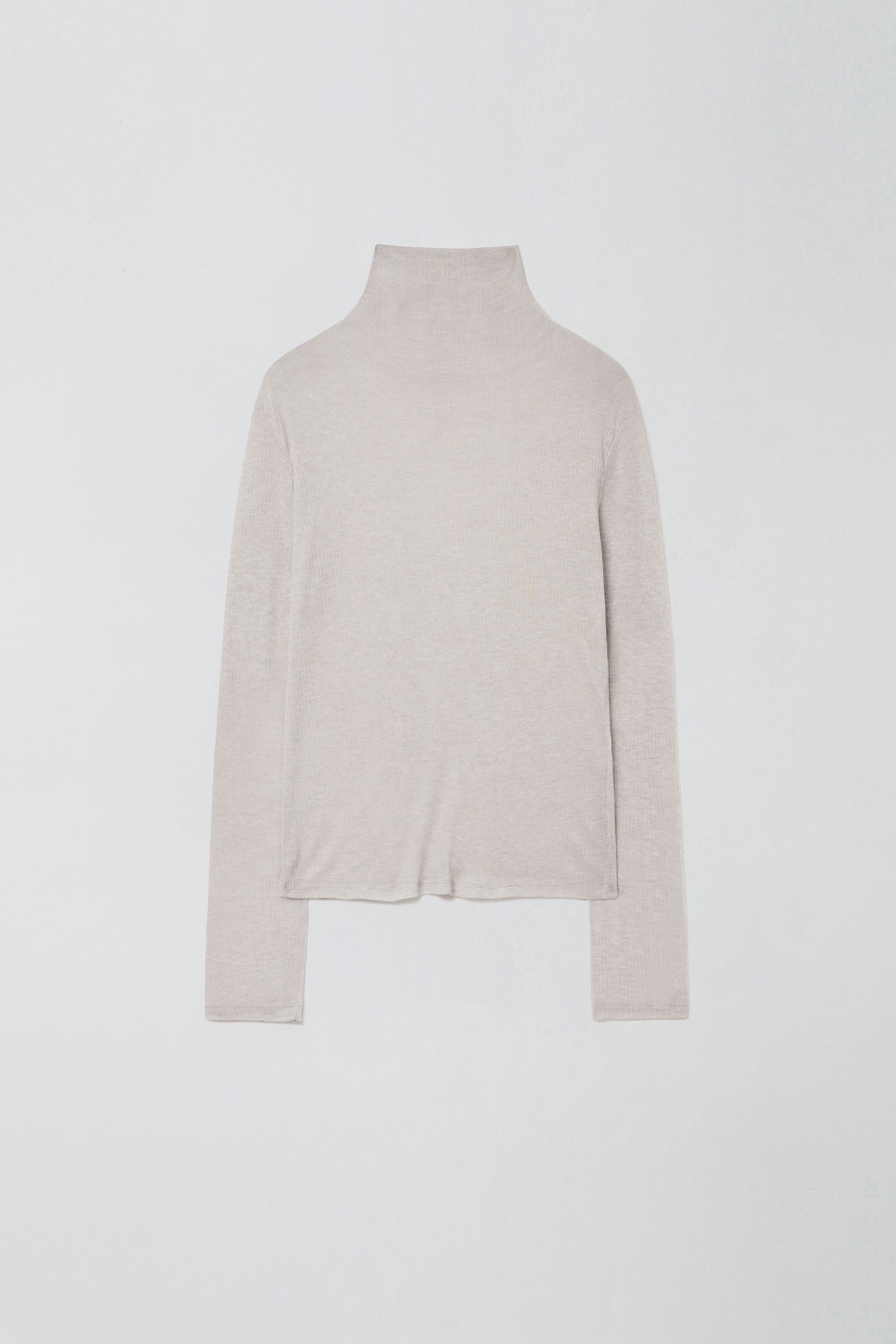 BASIC TURTLE NECK TOP LIGHT GREY