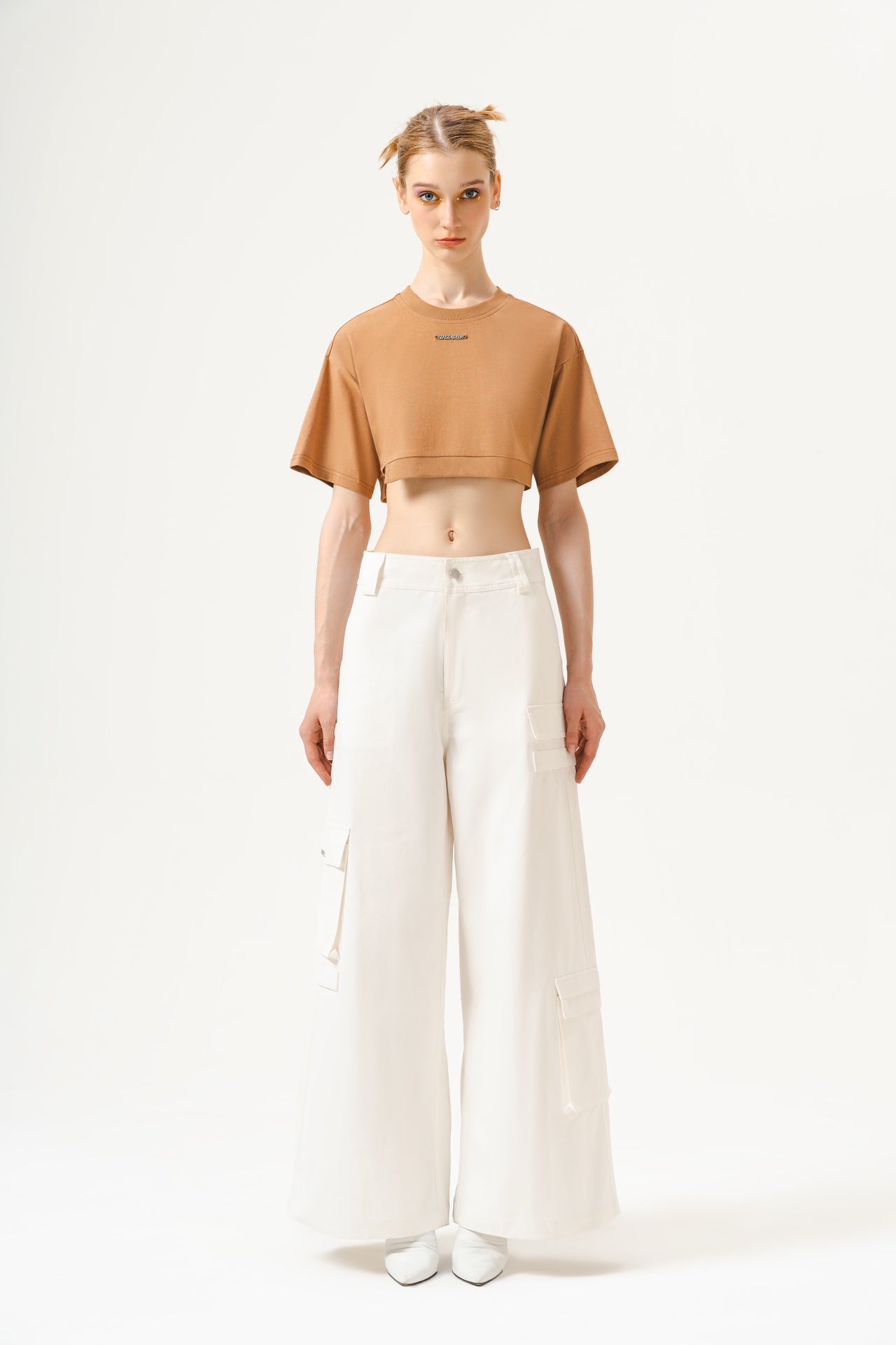 Pocketed Utility Wide-Leg Pants