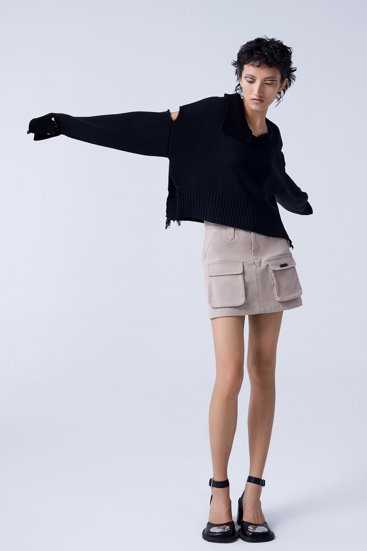 3D Pocket Utility Skirt Pants