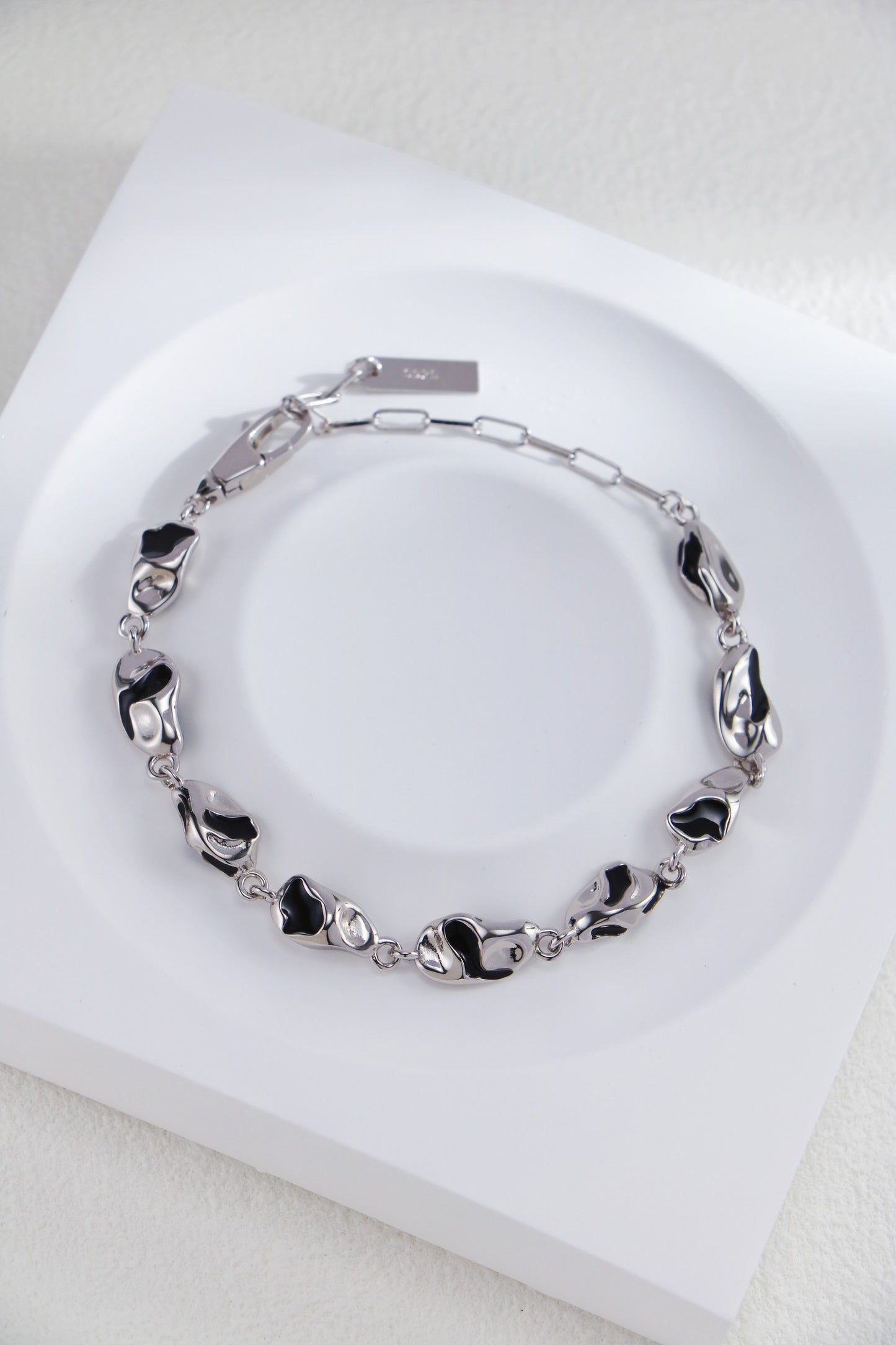 Platinum Glaze Drop Bracelet