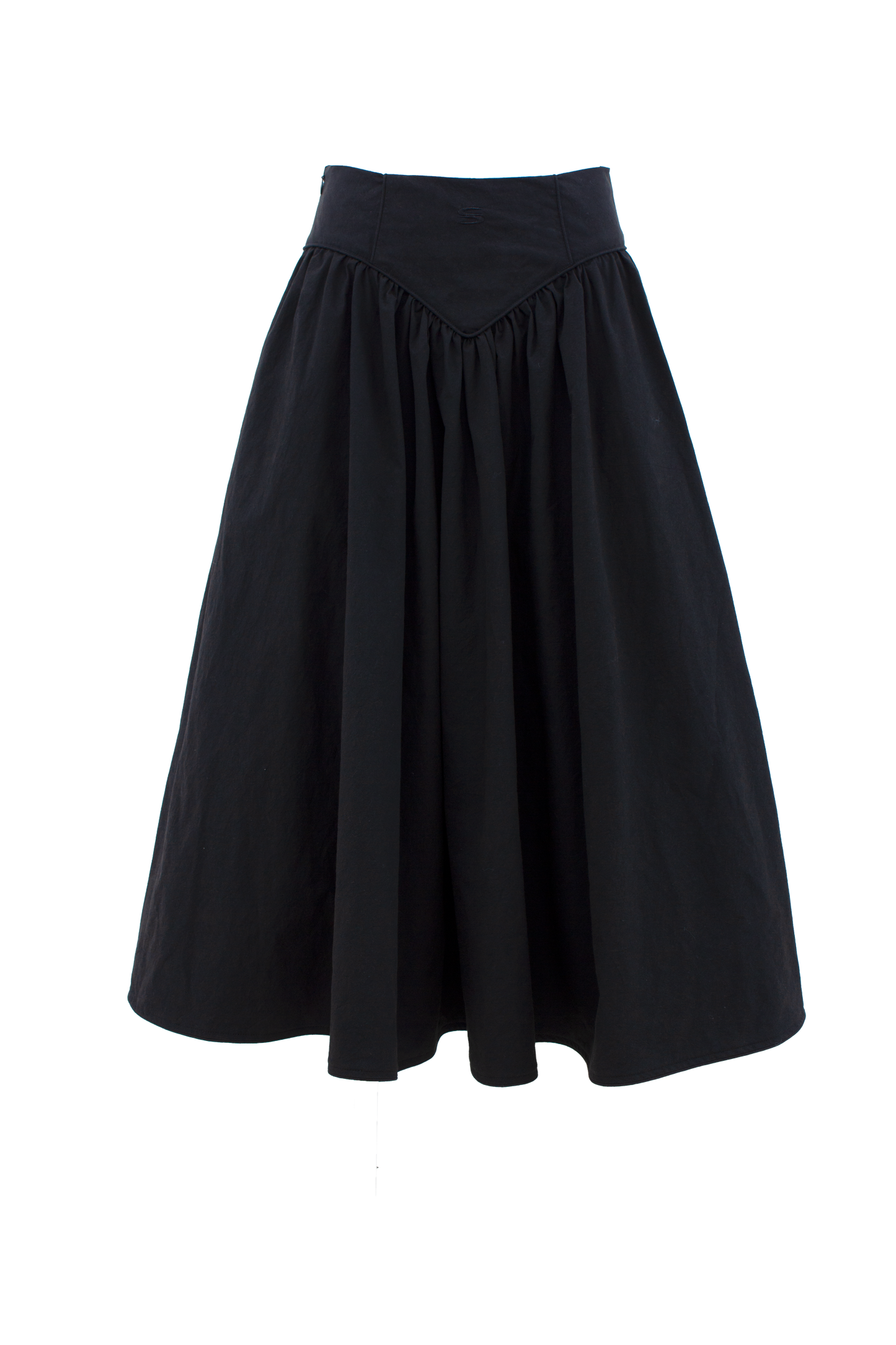 Cinched Waist Full Skirt