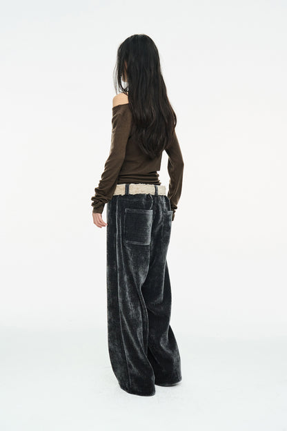 LAYERED HALTER TOP / BROWN