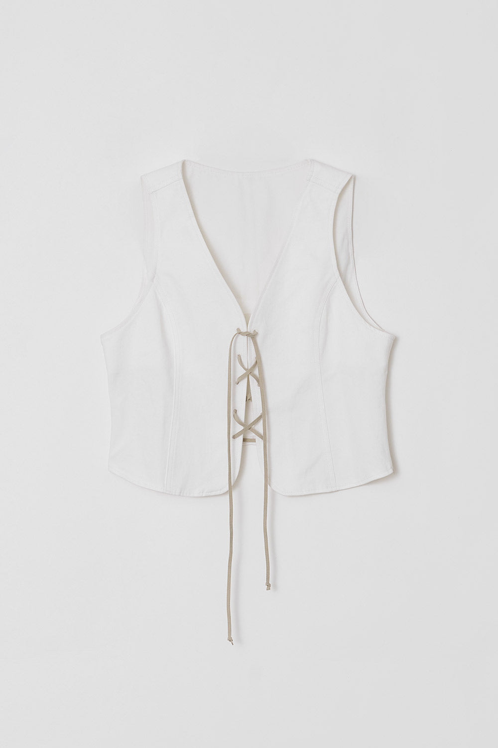 COTTON LACE UP VEST