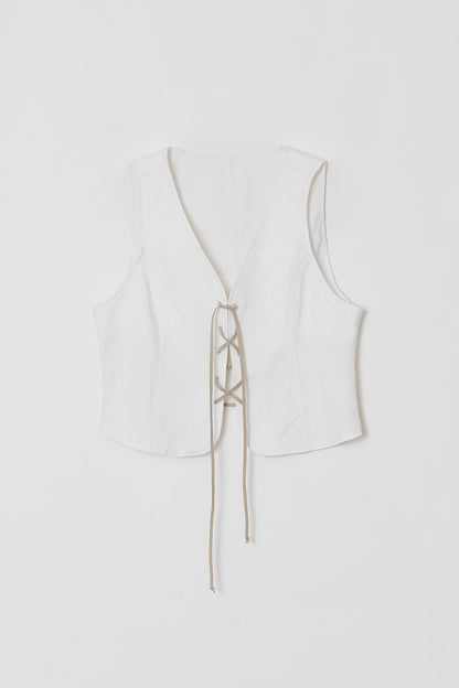 COTTON LACE UP VEST