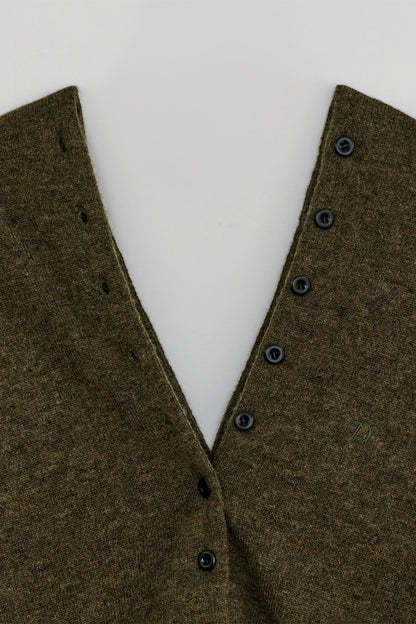 V NECK BUTTON CARDIGAN