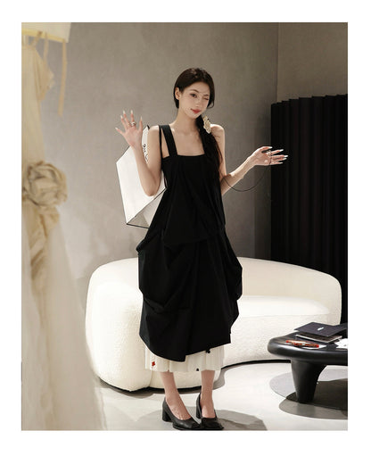 Cloud Ruffle Suspender Dress