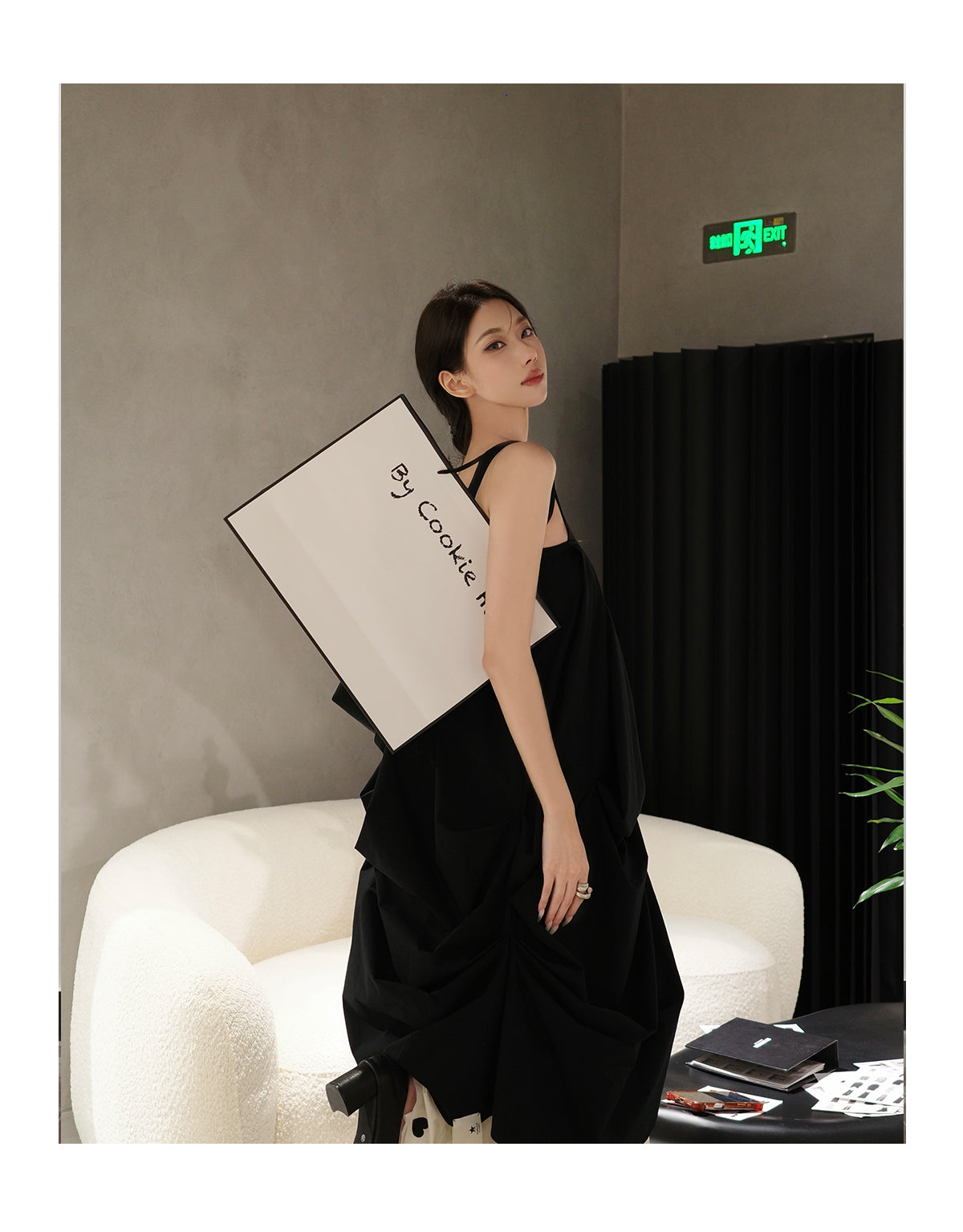 Cloud Ruffle Suspender Dress