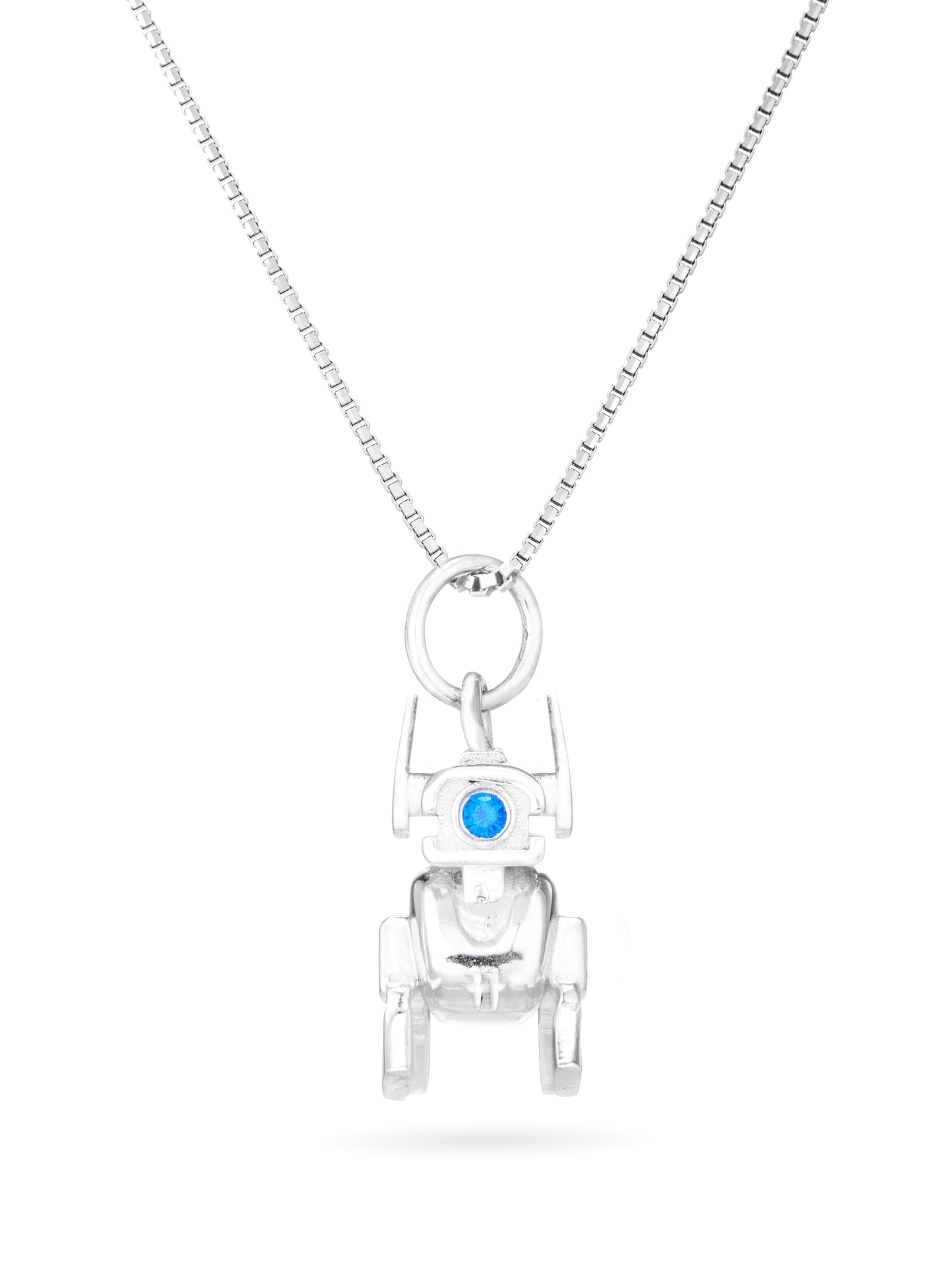 Robot Dog Necklace - Small (Silver)