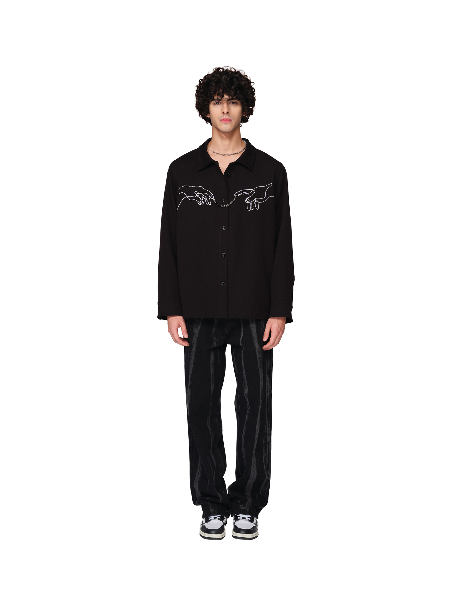 Genesis Embroidered AFF Silver Chain Lock Shirt