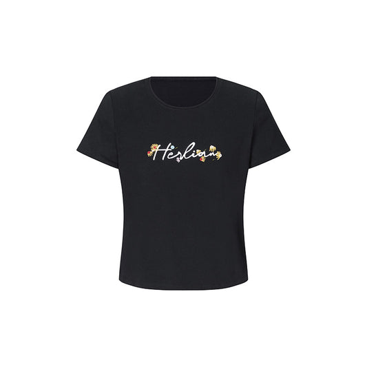 Daisy Embroidered Logo T-Shirt