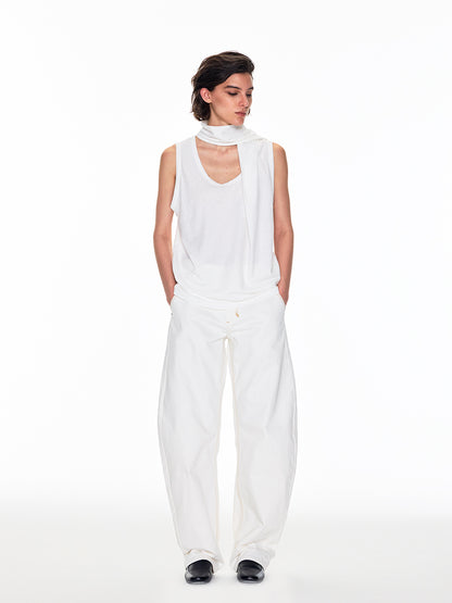 WHITE BUTT-SLIMMING SCIMITAR JEANS