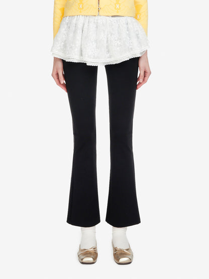 Stretchy Slim-Fit Flared Pants