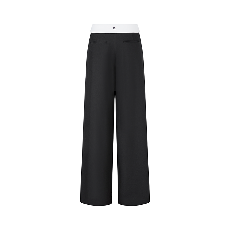 Embroidered Logo Flared Hem Trousers