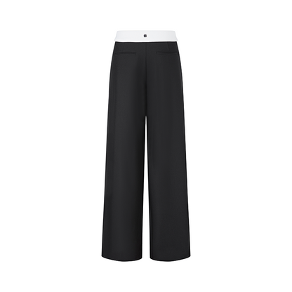 Embroidered Logo Flared Hem Trousers